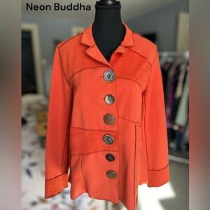 Neon Buddha Vibrant Orange Blazer